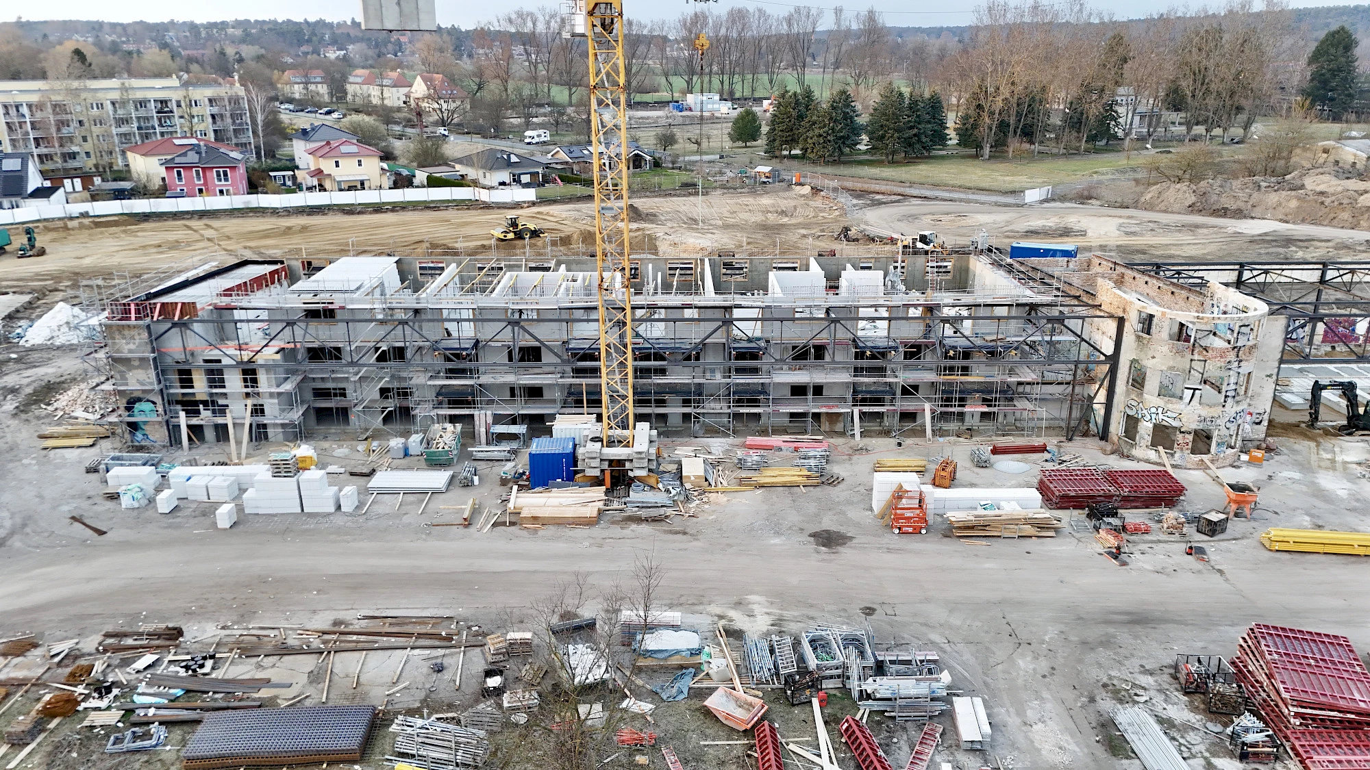 Baufortschritt Einfliegerhalle